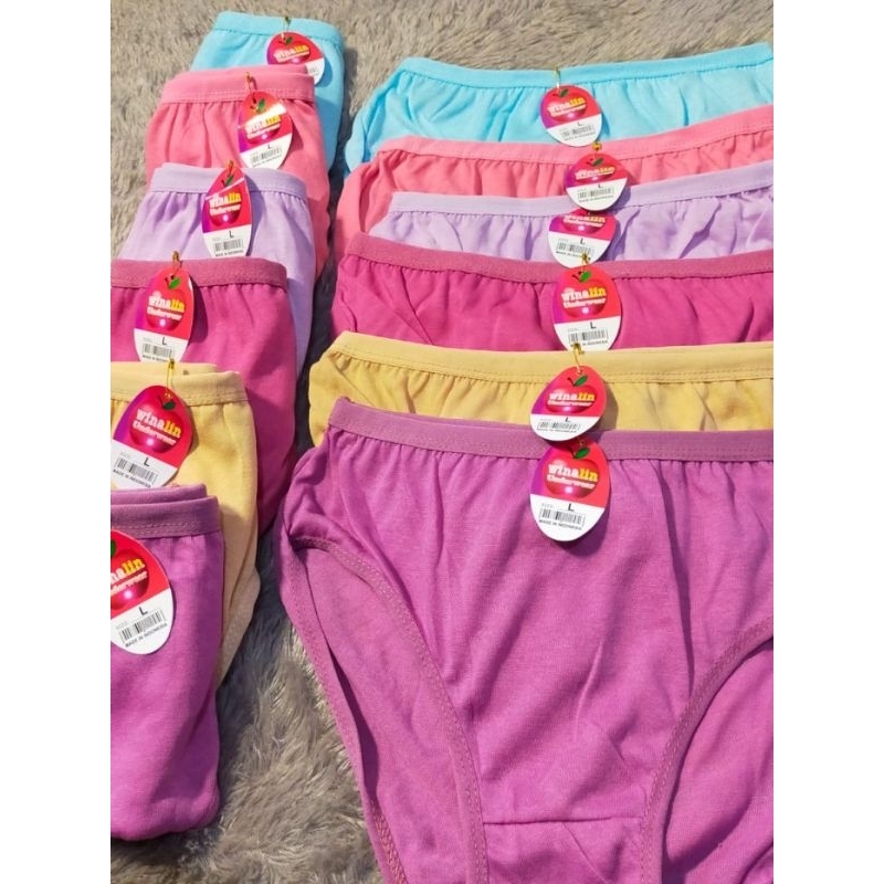Celana Dalam Wanita Winalin | 1 Lusin Celana Dalam Wanita Katun Winalin Polos