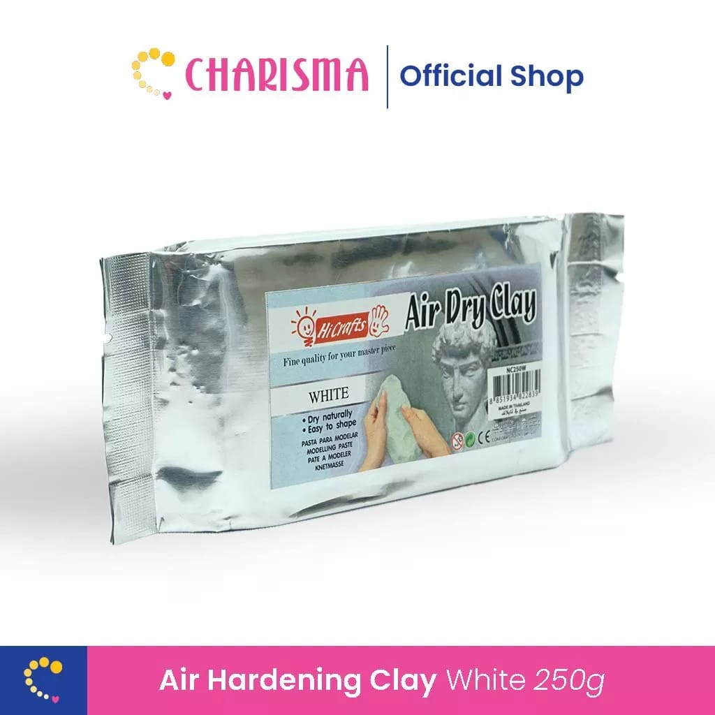 

Charisma Kidart Air Dry Clay White - Modelling Clay Air Dry Kerajinan Sculpting