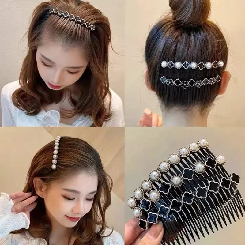 SIRKAM RAMBUT MATA HITAM KOREA AKSESORIS / SIRKAM RAMBUT MUTIARA / SIRKAM RAMBUT WANITA BANDO SISIR