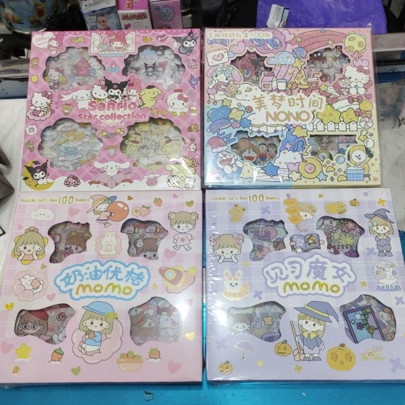 

sticker gift box isi 100