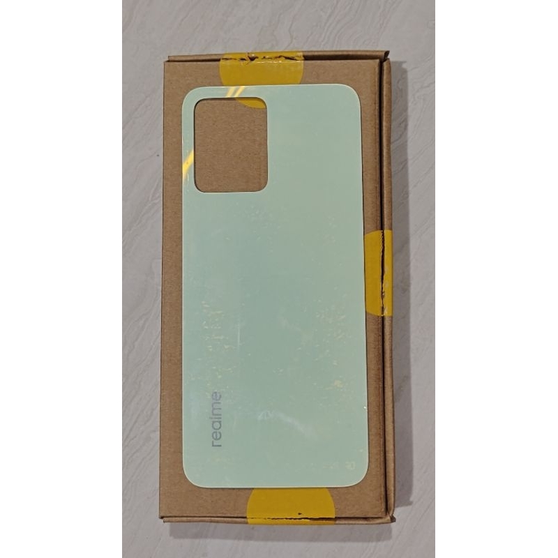 Backdoor backcover tutup bateri realme c35 green original bekas