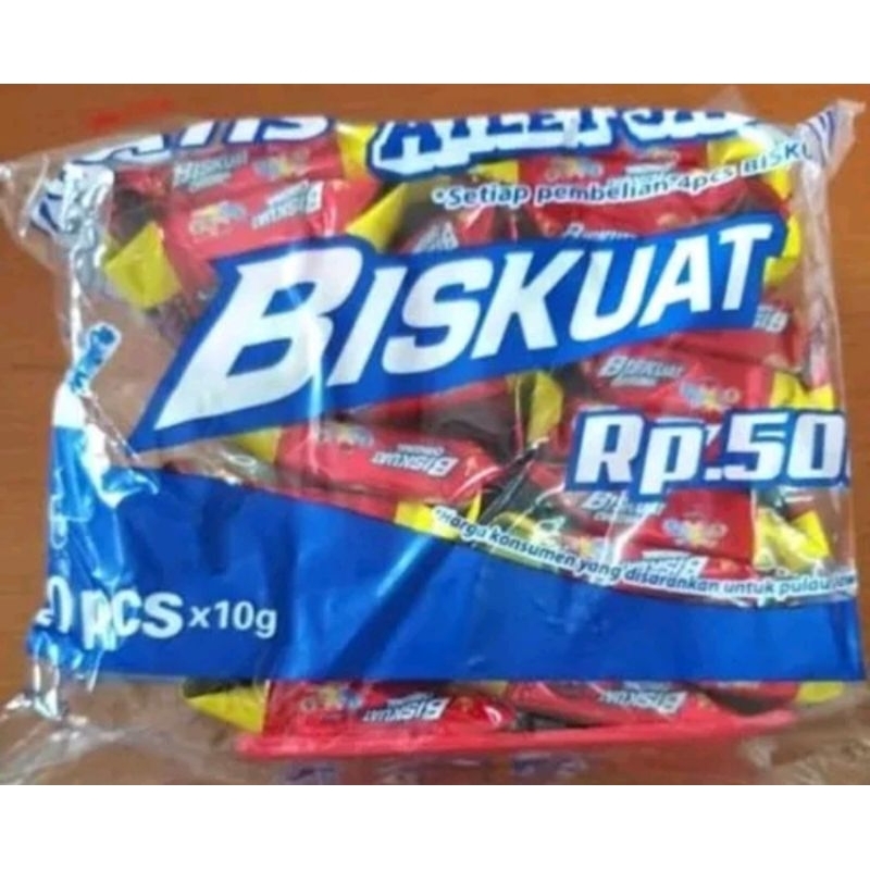 Biskuat Coklat/ Original  20 Pcs x 7.6 Gr/ 4 pcs x 45.6 Gr