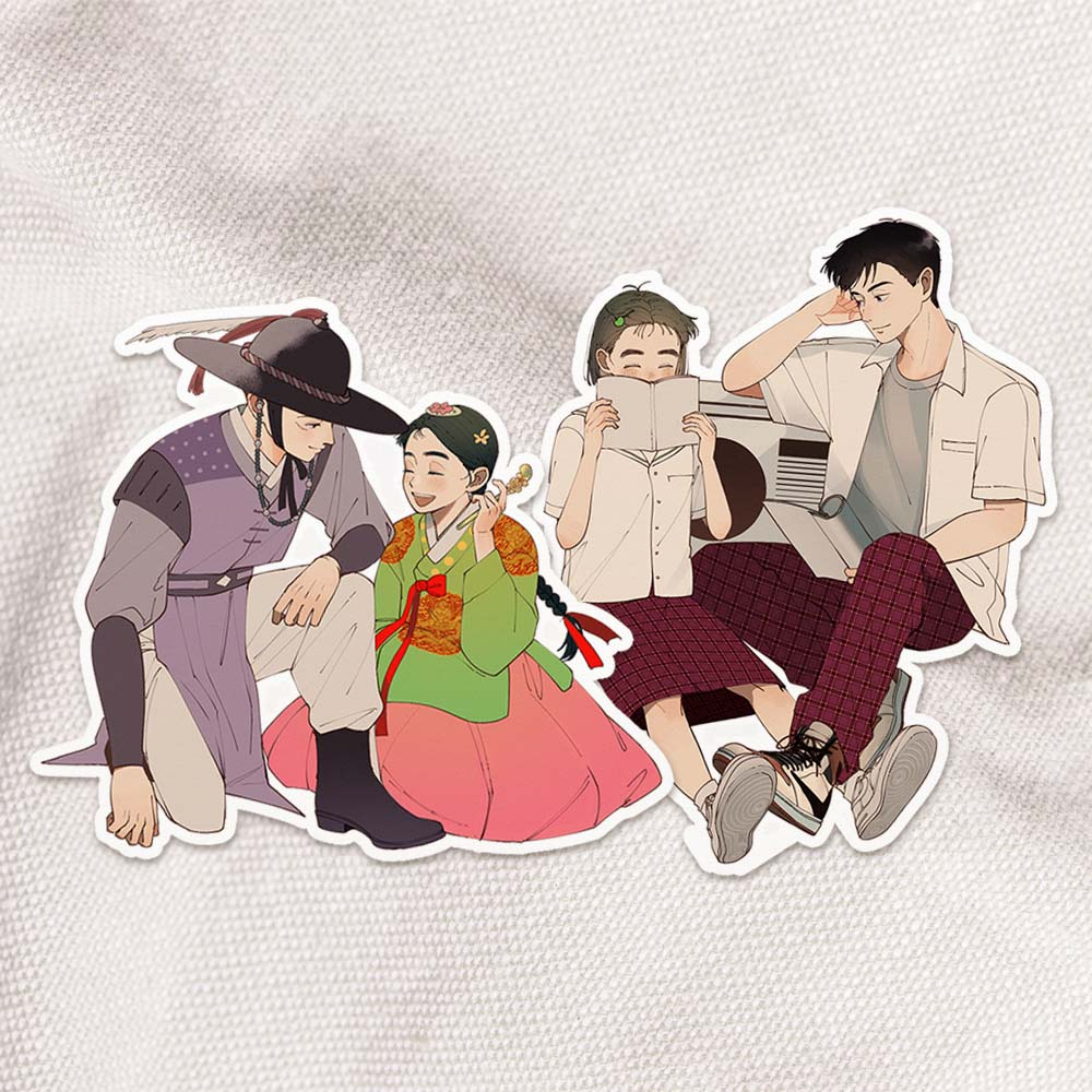 

After School Lessons for Unripe Apples Kim Cheol Hwang Miae Couple Fanart / Die Cut Stickers by crumby_joy