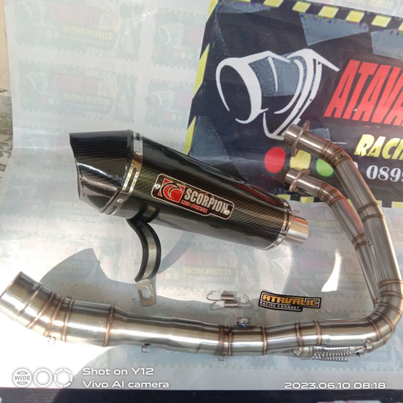 knalpot racing Scorpion red power pnp ER6N ninja 250 karbu ninja 250fi CBR 250RR MT 25 R25 eksoz