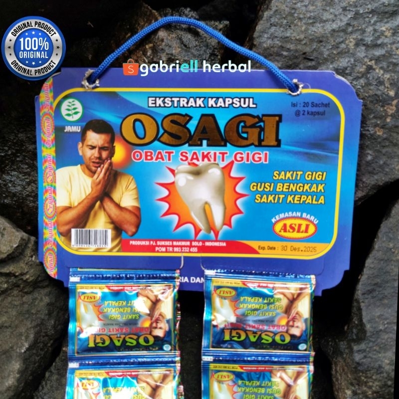 OSAGI obat sakit gigi original+ herbal sakit gigi+ gusi bengkak + sakit kepala