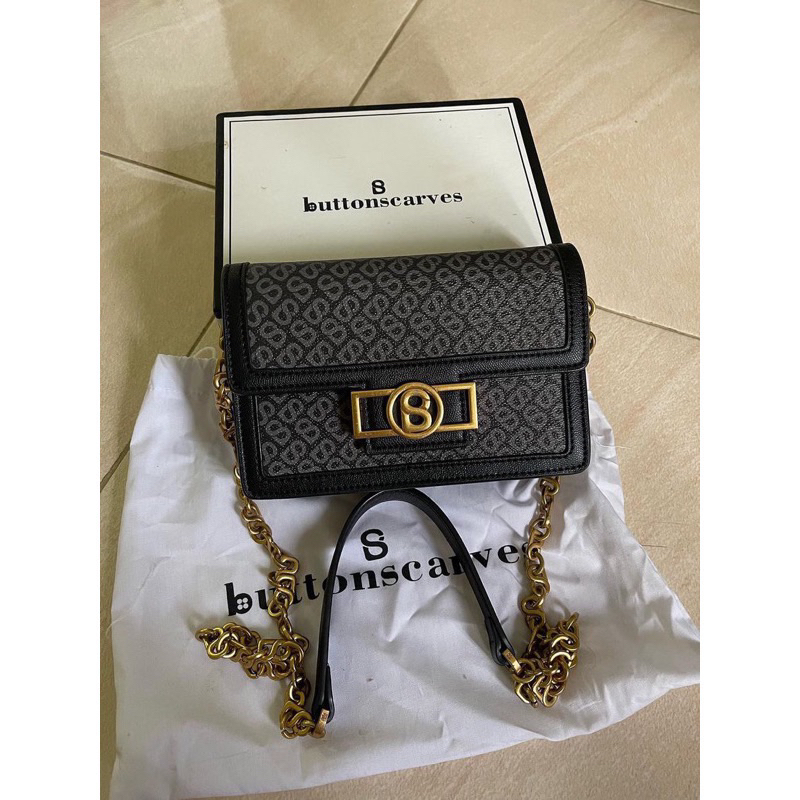 Izzy Bag Buttonscarves Black