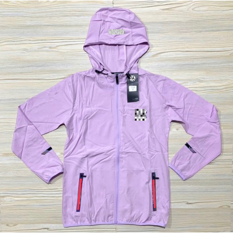 JAKET MICRO WANITA LADIES MERAH HITAM UNGU LILAC LENGAN PANJANG TOPI KUPLUK IMPORT RUNNING