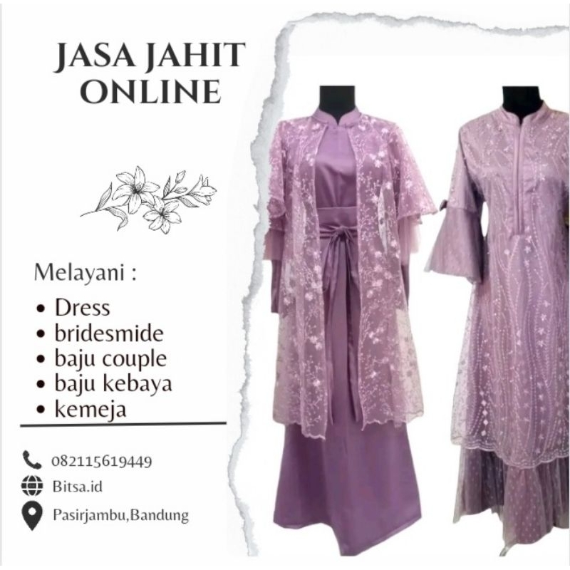 jasa jahit baju online/ jasa jahit baju custome / jasa jahit dress/ bridesmide