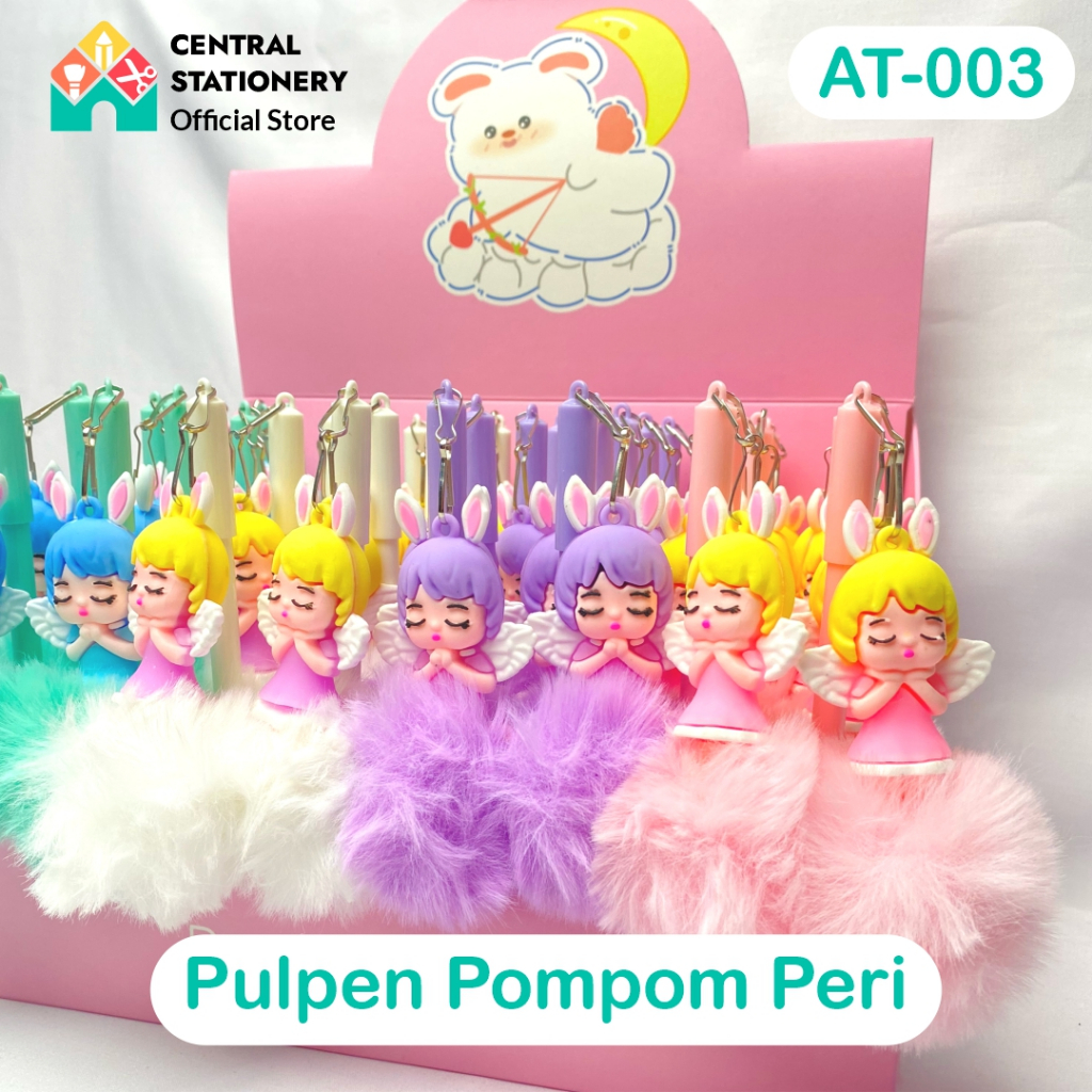 

Pulpen gel gantungan karakter peri pompom AT-003