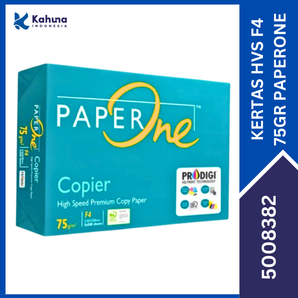 

PaperOne Kertas F4 75gr Copier 1Box (2500 lembar)Kertas Fotocopy [5008382]