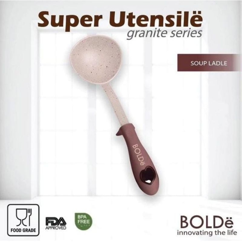 Bolde super utensile graninel series spatula beige alat masak sodet/bolde spatula/bolde soup/bolde spaghety