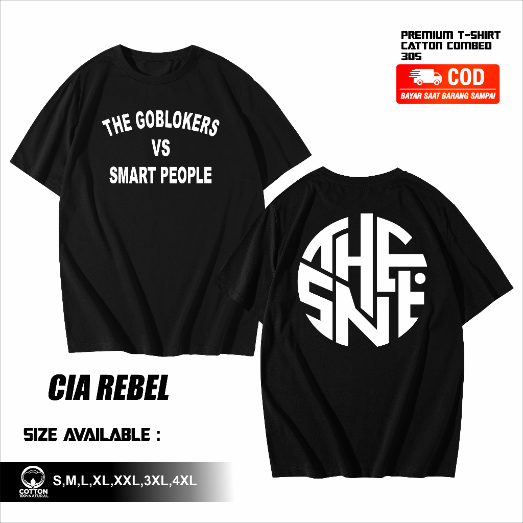 KAOS BAJU THE GOBLOKERS VS SMART PEOPLE BOBON SANTOSO