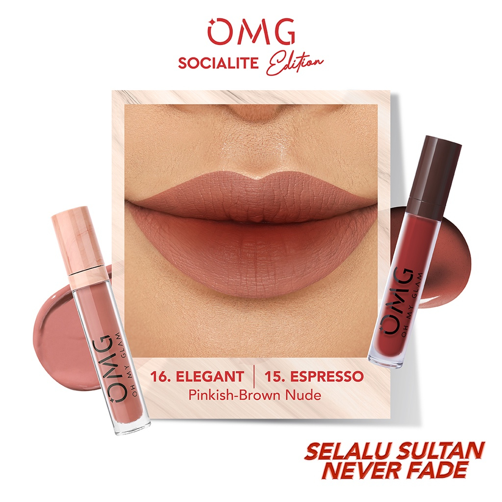 Paket Ombre Lips OMG | Lipcream OMG Ombre Coffee Edition| Lipcream OMG | Ombre OMG Lip Cream | Ombre Lips-Ombre 16 + 15