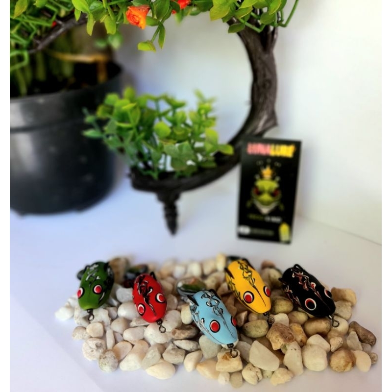 Soft frog LUNALURE, umpan casting kodok mainan 3,5cm