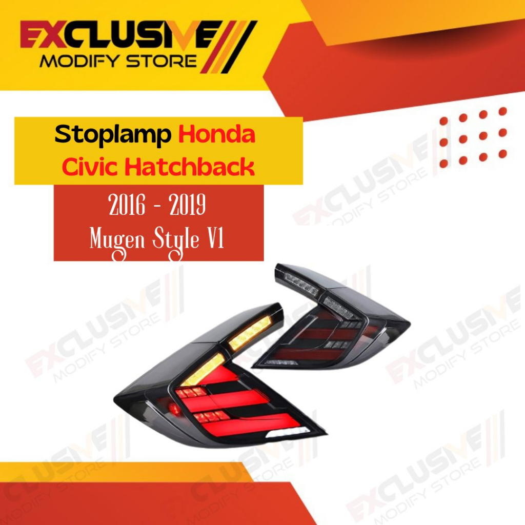 STOPLAMP HONDA CIVIC 2016 - 2019 HATCHBACK MUGEN STYLE SMOKE