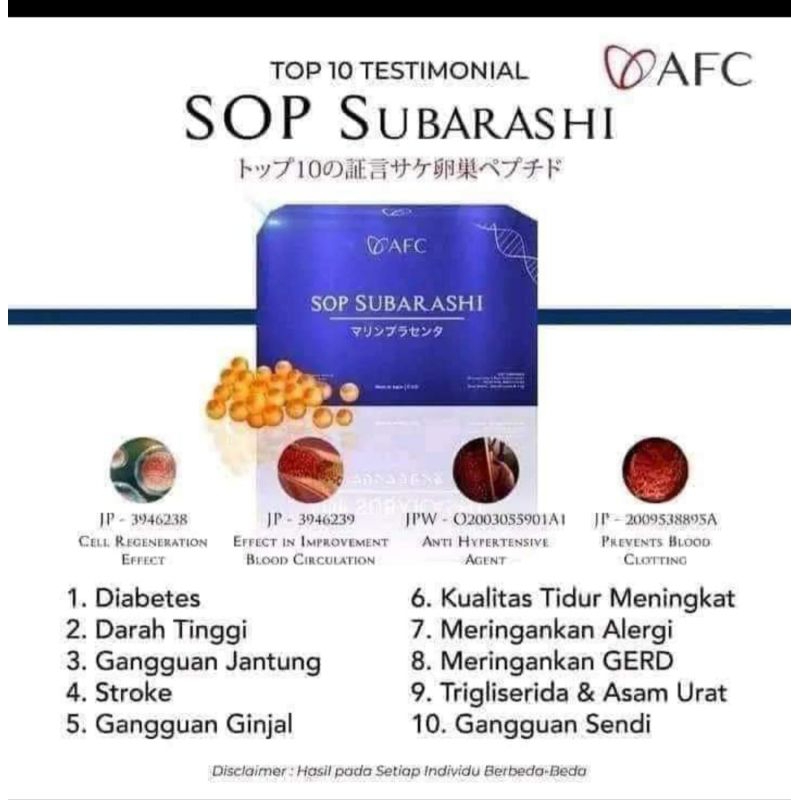 1 Box SOP Subarashii  GOLD( isi 28 sachet) 100% Original Jepang