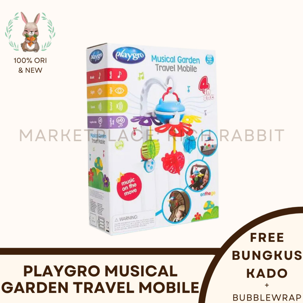 Early Learning Centre Musical Garden Travel Mobile Mainan Anak Bayi