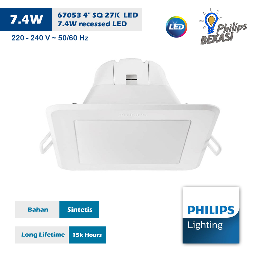 Lampu Downlight LED Philips 67053 Kotak 4 inch