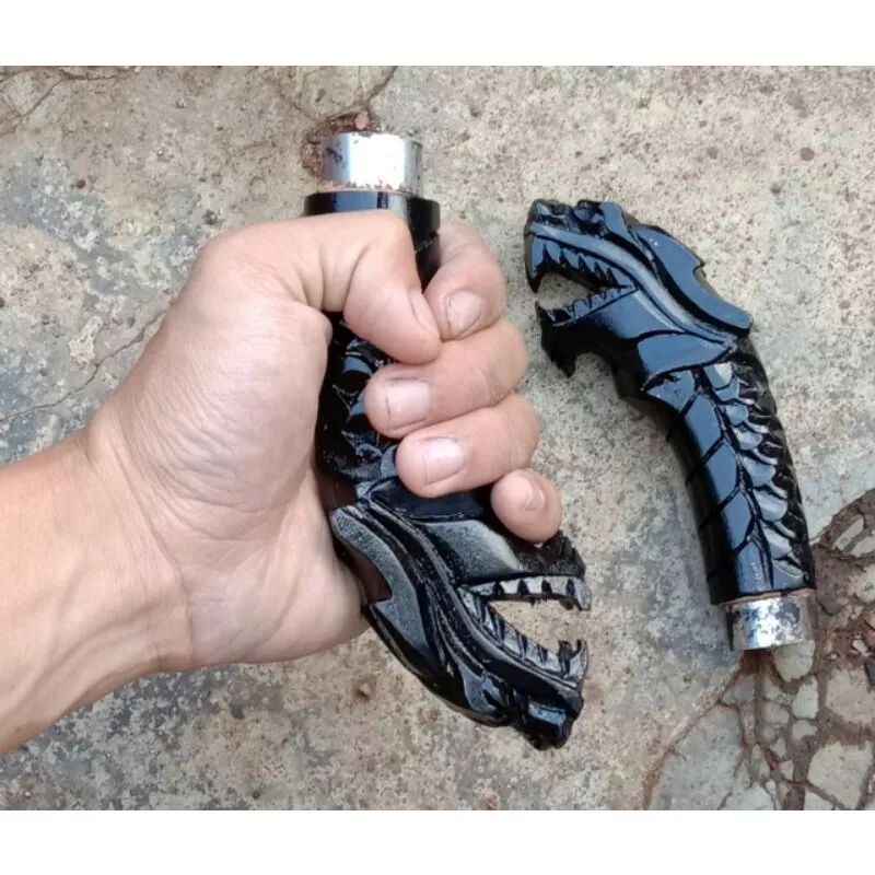Terlaris gagang pisau ukir naga uk 15cm