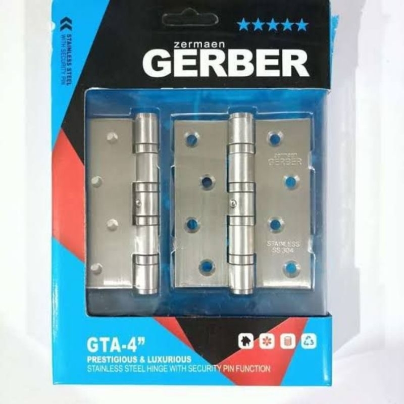 Gerber Engsel Pintu Jendela Stainless Steel 3 inch 4 inch 5 inch 6 inch 3" 4" 5" 6