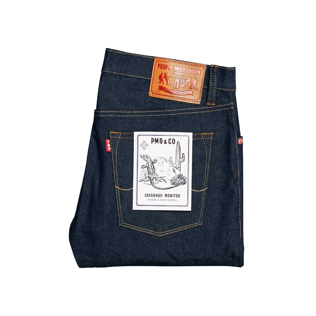 PMD & CO - SAVANNAH MONITOR - 14 oz - Blue Indigo - Stretch - Denim Selvedge Accent - Celana Jeans P