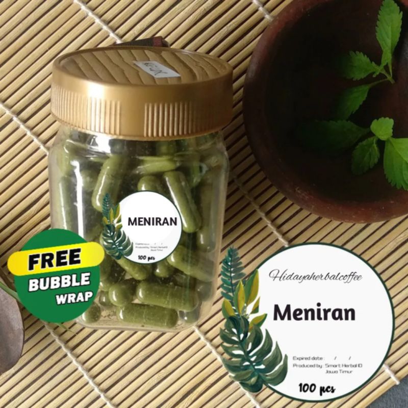 

MENIRAN 100 Kapsul Herbal Pengatur Sistek Imun , Batu Ginjal-Empedu & Hepatitis