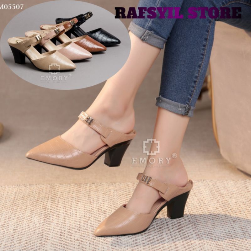 Sandal heels arianna Wanita Import Terbaru 4 Warna Heels 6cm ORIGINAL BRAND e5507 | Sendal wedges Or
