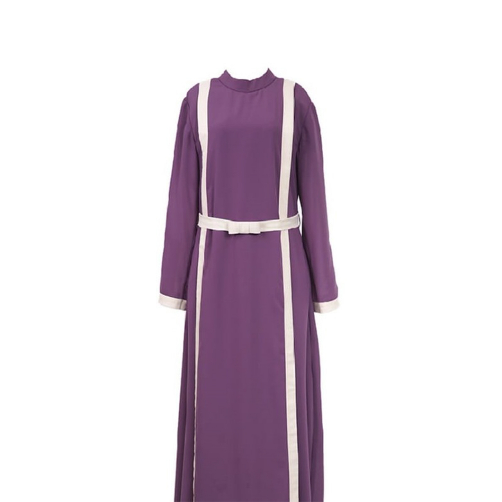 Gamis List Elegan Belt Busui Friendly Tyana Dress by IM Syar'i-Purple Dress