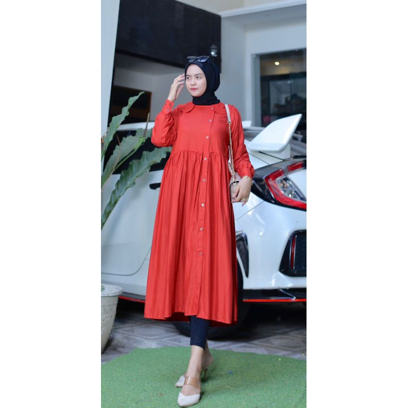 new dewita long tunic/tunic wanita elegant/tunic kekinian