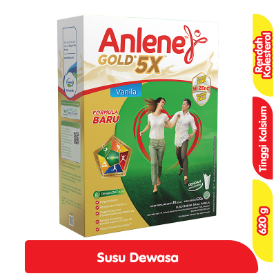 

Anlene Gold 5X Susu Bubuk Dewasa Vanila 620 g - Tulang, Sendi & Otot