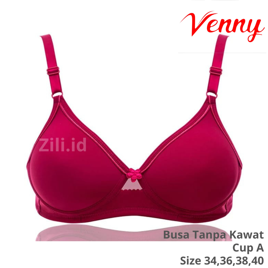 Venny Bra Busa Tanpa Kawat Cup A Size 34 - 40