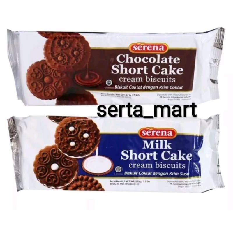 

Serena Biskuit Short Cake Cream Chocolate / Milk 225gr - Biscuits Cream Shortcake