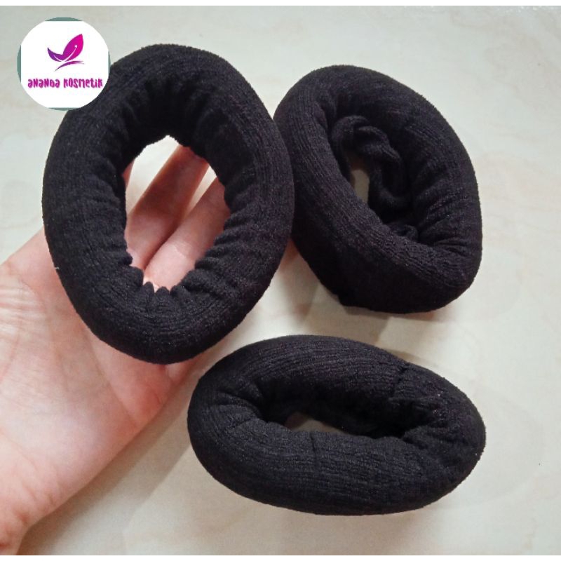 KARET RAMBUT DONAT TEBAL HITAM