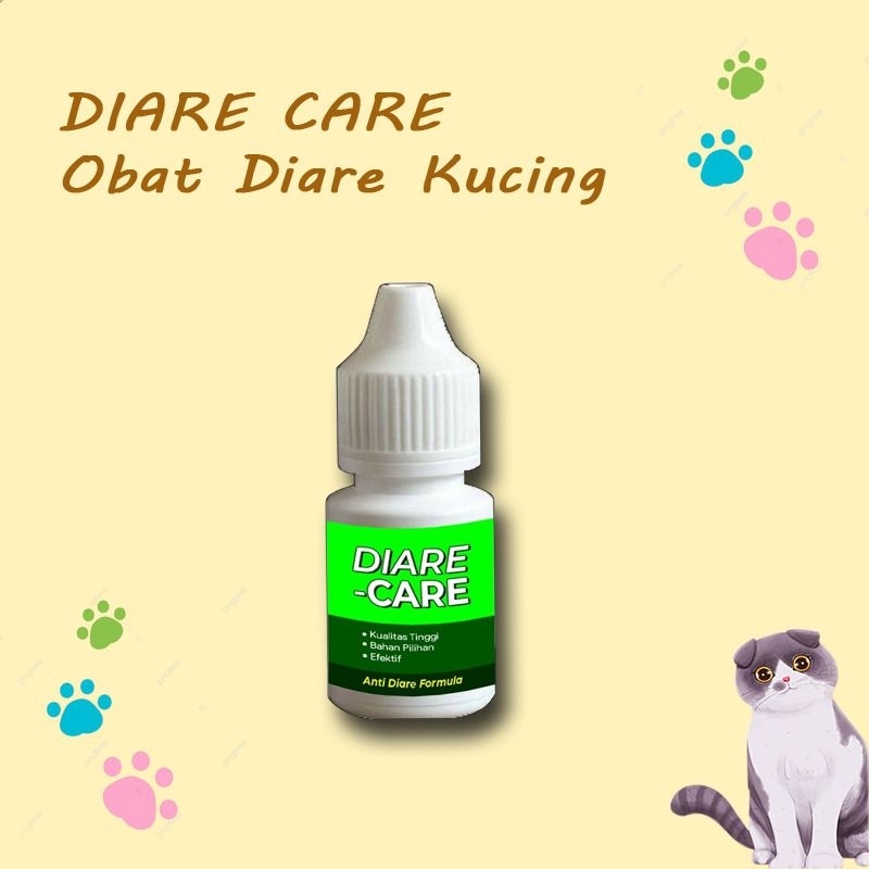 Obat Diare Kucing DIARE-CARE Obat Anti Diare Mencret Berak Darah Gangguan Pencernaan Kucing Muntah