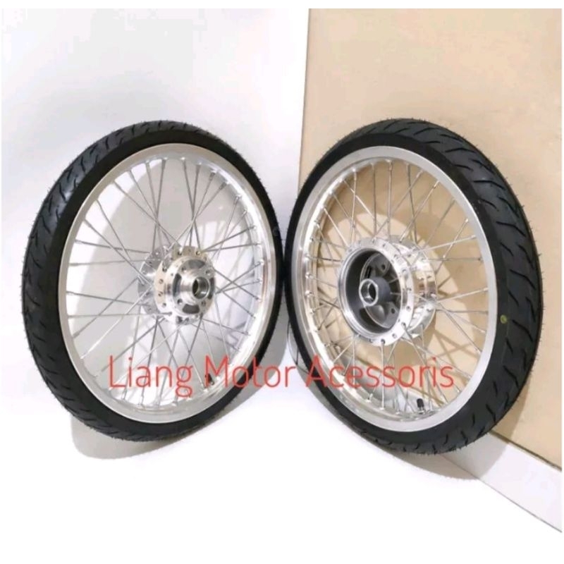 Paketan Velg Jari2 Plus Ban - JupiterZ/Vega/MXOld/New/JupiterZ1New/VegaZR/SupraX125/Karisma/Blade/Dl