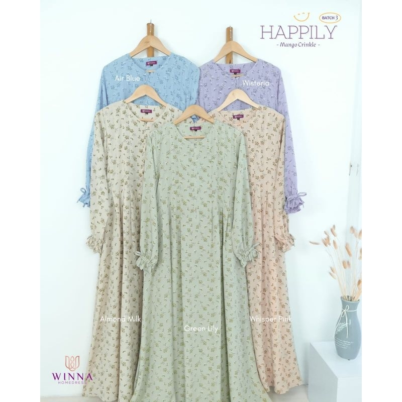 GAMIS HAPPILY BATCH 1 2 3 BY WINNA HOMEDRESS | GAMIS HOMEDRESS