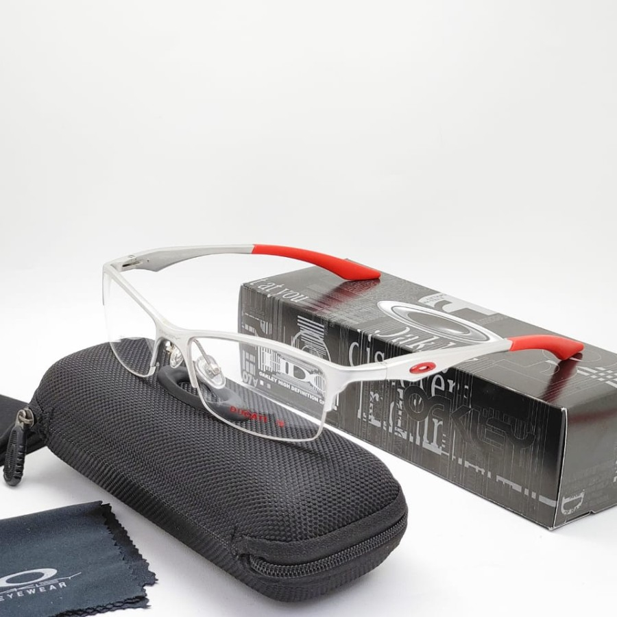 KACAMATA PRIA DUCATI HALF FULL SET - KACAMATA PRIA ELEGAN SPORTY - SILVER MERAH