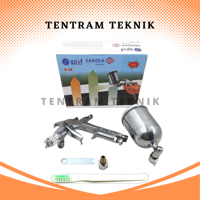 Spray Gun K-3 Sagola Spot / Spray Gun Sagola K3B Tabung Atas 200CC Spray gun K3 Sagola Spot / Alat S