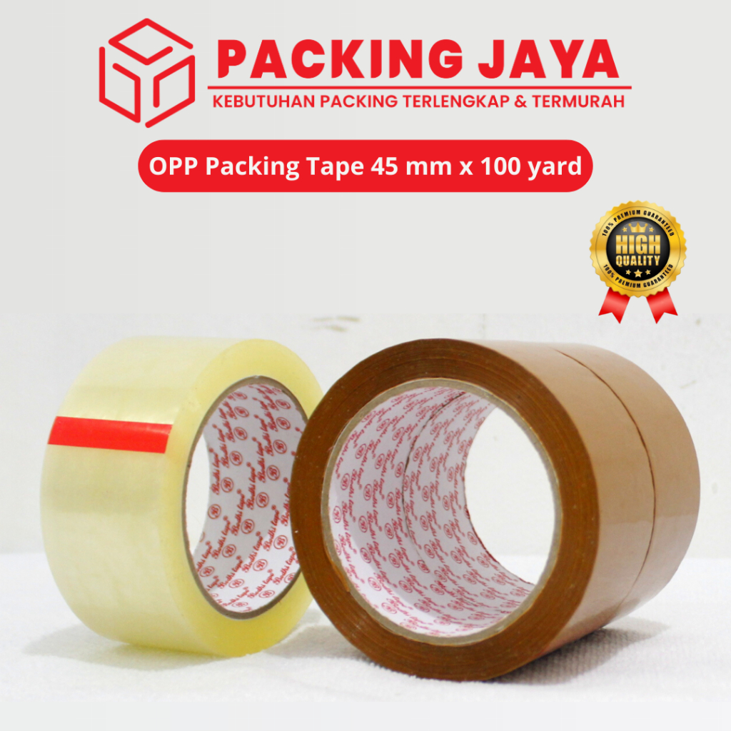 

LAKBAN BODHITAPE COKLAT/BENING 45MM X 100YARD PER ROLL SUPER REKAT TERMURAH