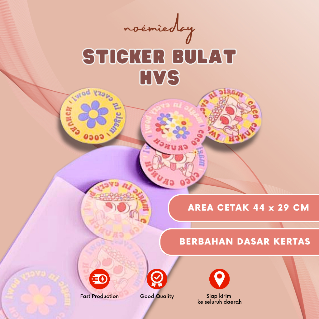 Stiker Label Bulat / Stiker Custom HVS / Label Bulat Makanan Minuman Custom Murah