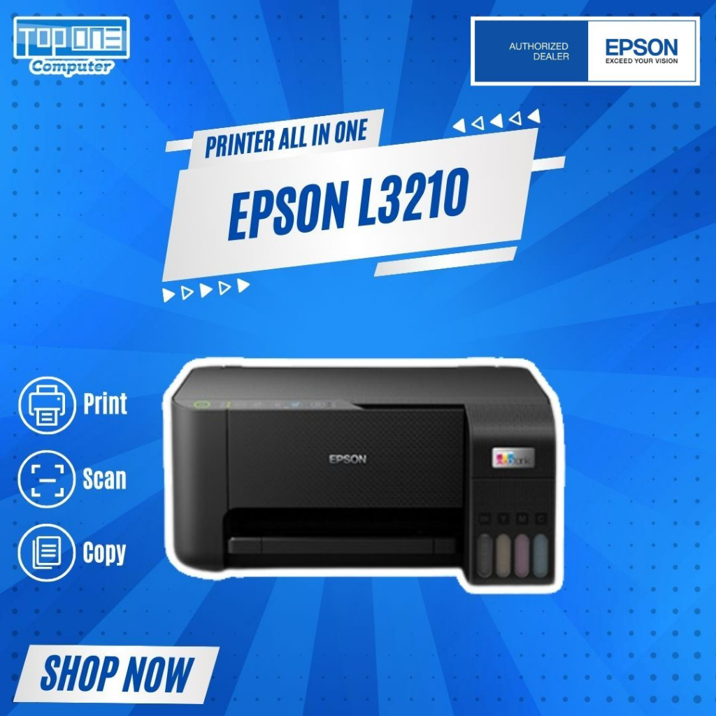 Printer Epson L3210 Printer Multifungsi Ecotank Print Scan Copy Printer F4 Garansi resmi