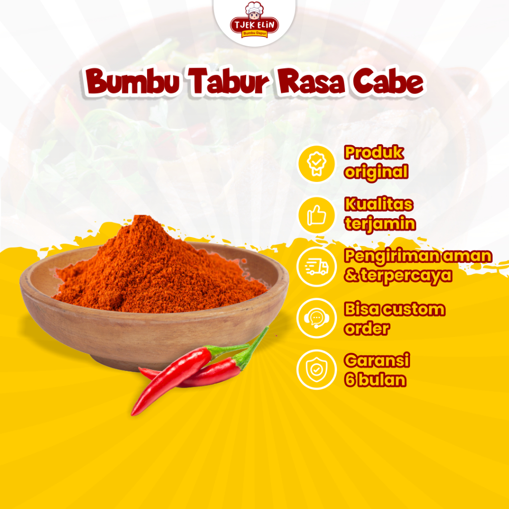 

Bumbu Tabur Rasa Cabe Bubuk Serbaguna MSG NonMSG Murah Halal Seasoning Powder Aneka Rasa Halal