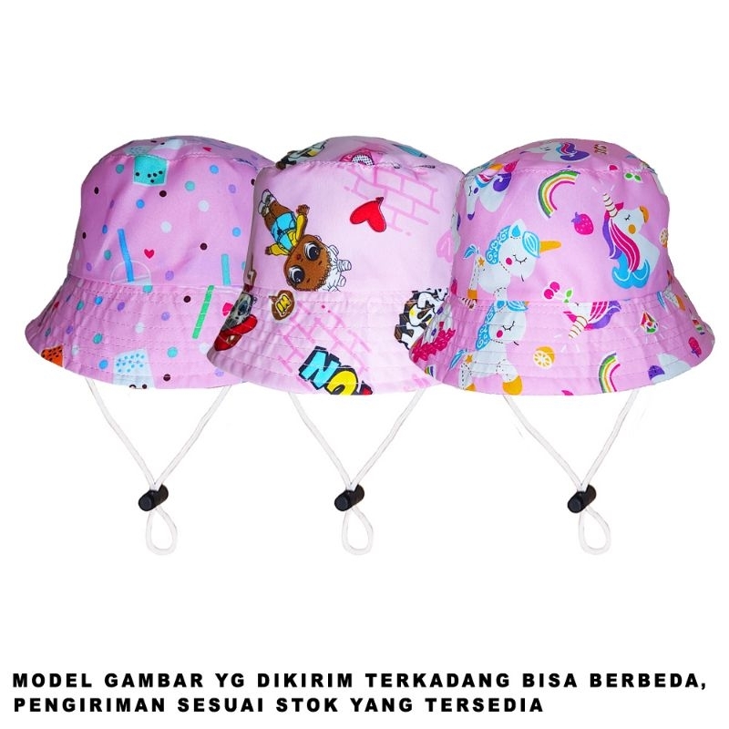 Topi buket mikro anak/topi anak/topi buket anak tali/topi buket anak murah