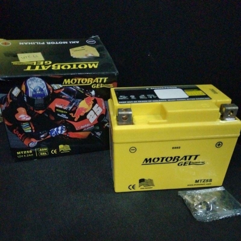 MOTOBATT GEL MTZ5S 4.2AH AKI KERING BATTERY MOTOR HONDA BEAT SCOOPY FI VARIO 110 ESP SPACY KARISMA S
