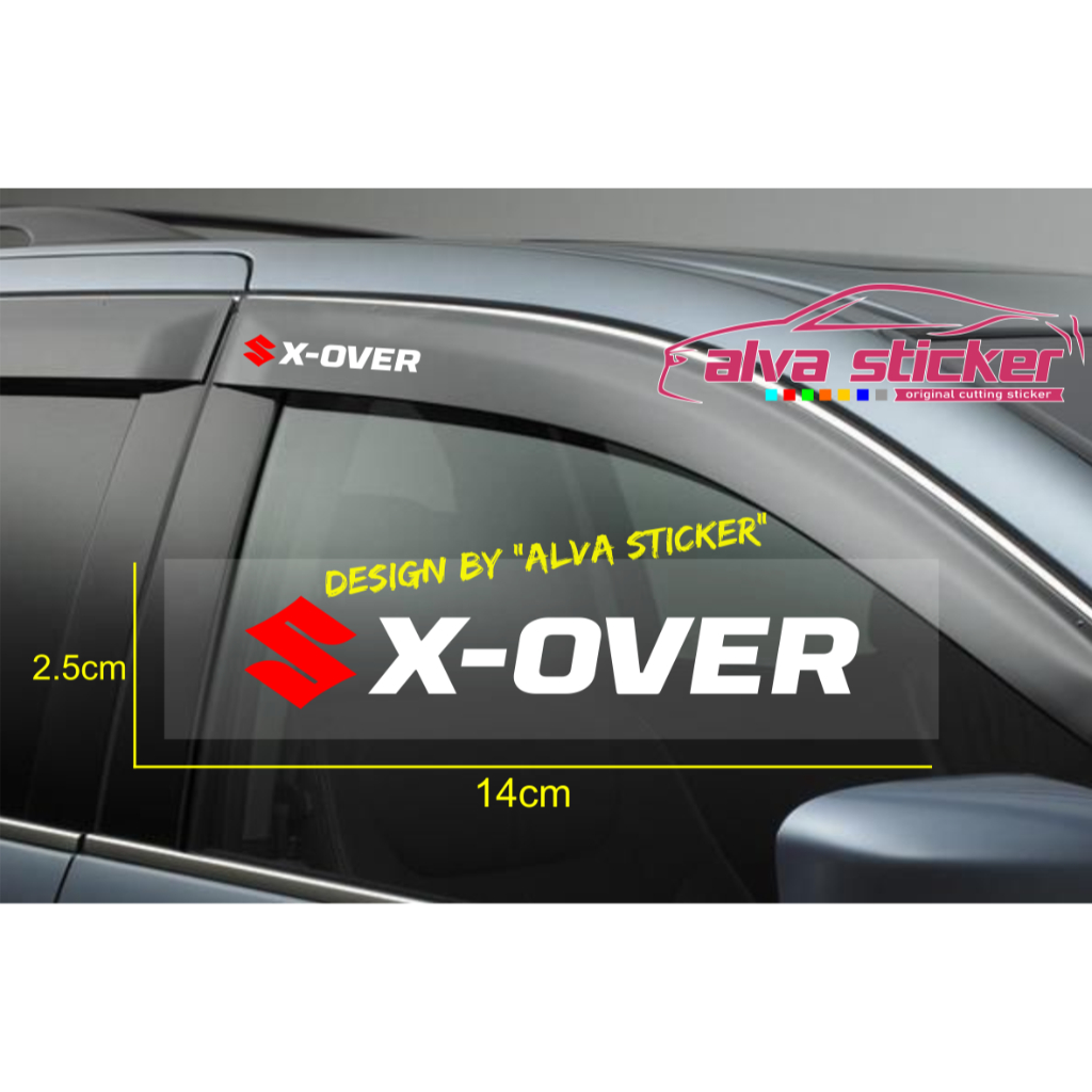 x-over sticker stiker talang air mobil suzuki x-over 2 buah minimalist keren