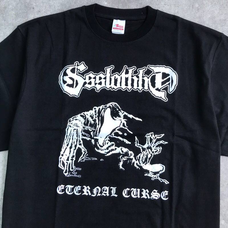 (NEW) Kaos Ssslothhh Band - Eternal Curse Tshirt - Black Original