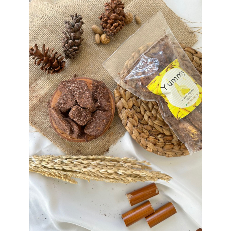 

keripik pisang cokelat bubuk premium
