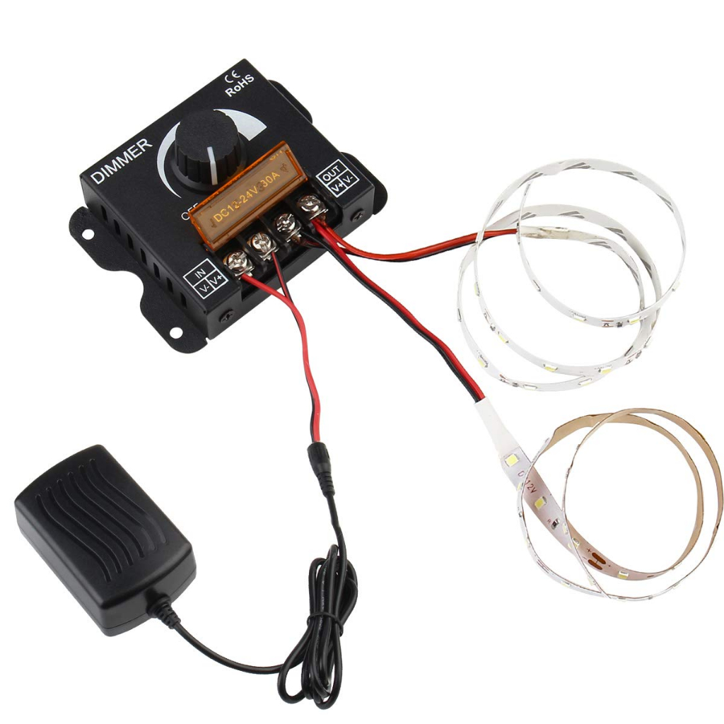 Dimmer Lampu LED 12 Volt / Dimmer LED DC 12V-24V 30A Saklar Dimmer Lampu Brightness Adjuster