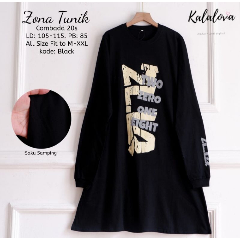 Tunik Kaos Warna Hitam Model Baru. Ld Kaos Jumbo 120 cm