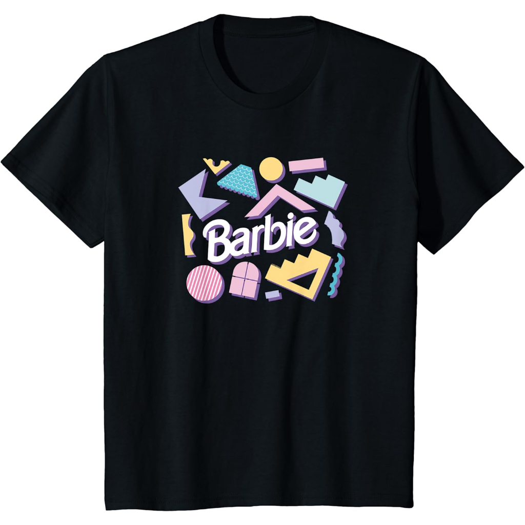 Baju anak Barbie Logo Pastel 80's Shapes T-Shirt baju anak murah Fashion Bayi Fashion Boy Fashion Ts